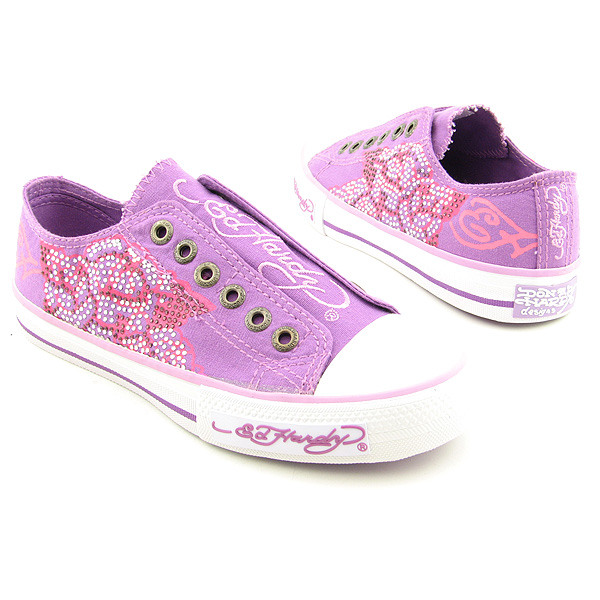 ED HARDY 11SLR401W LR Shimmer Sneakers Purple