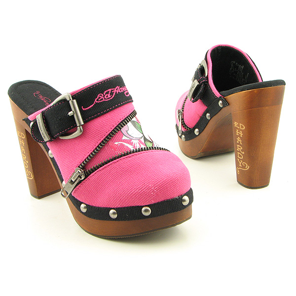 ED HARDY Darnell Clogs Pink