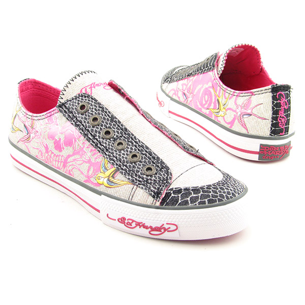 ED HARDY LR Glitter Sneakers Silver