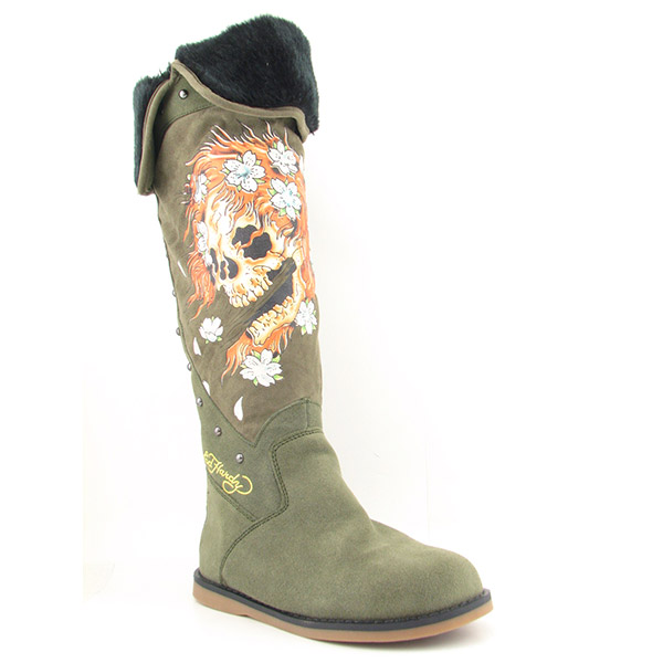 ED HARDY Milit Boots Green