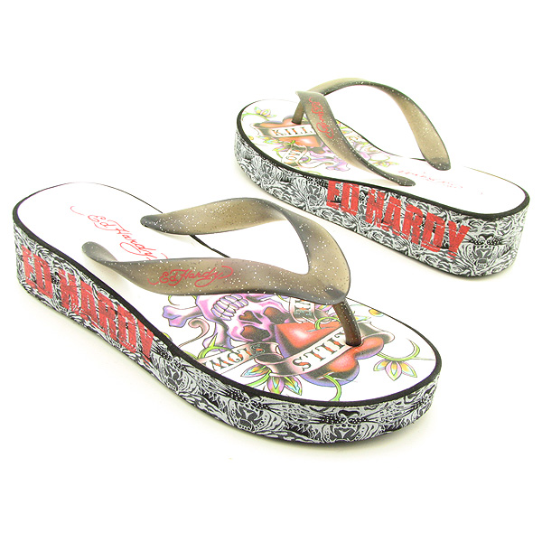 ED HARDY Kim Wedges Black