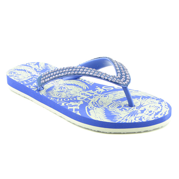 ED HARDY BC Stone Flip Flops Purple
