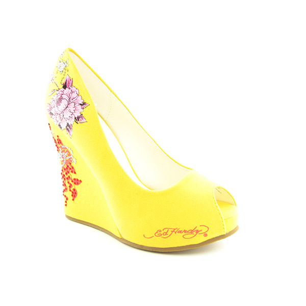 ED HARDY Joyaus Wedges Yellow