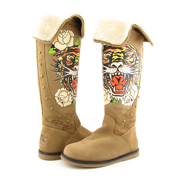 ED HARDY Snowblazer Boots Beige, Khaki, Tan