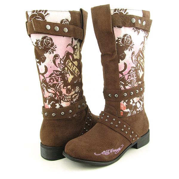 ED HARDY Quebec Boots Brown