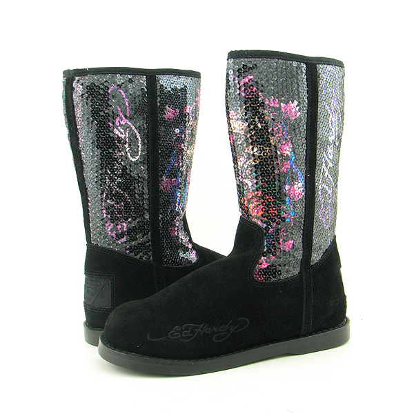 ED HARDY Iceland Boots Black