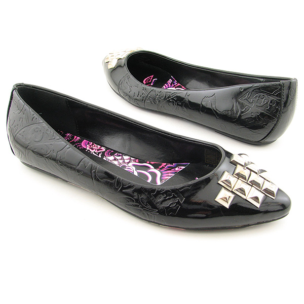 ED HARDY Caracas Flats Black