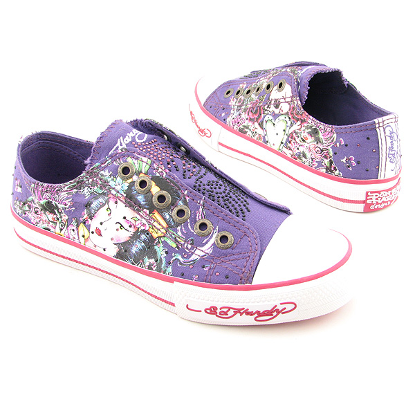 ED HARDY Stone Sneakers Purple