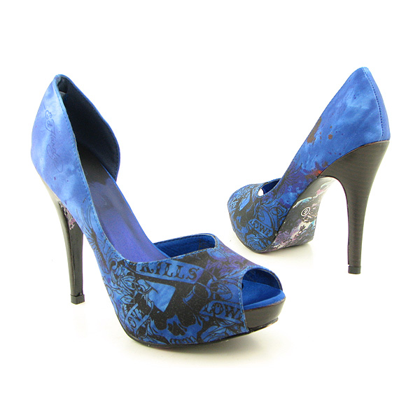 ED HARDY Doheny Platf Shoes Blue