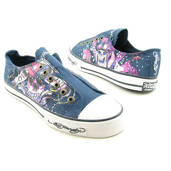ED HARDY Love Kills Slowly Sneakers Blue