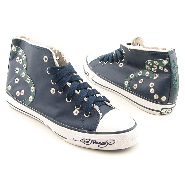 ED HARDY Snaps Highrise Sneakers Blue