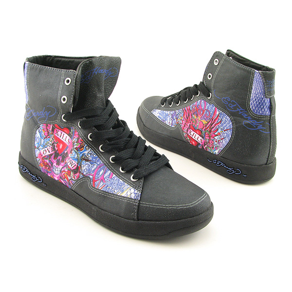 ED HARDY Highrise Hardy Sneakers Black
