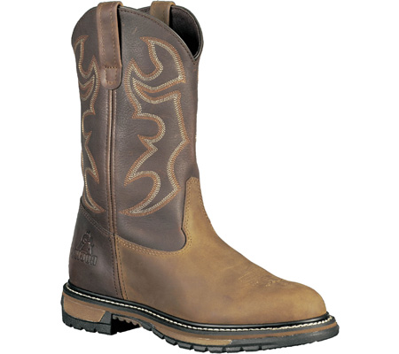 ROCKY 2732 11' Branson Roper Boots Work Shoes Brown Mens