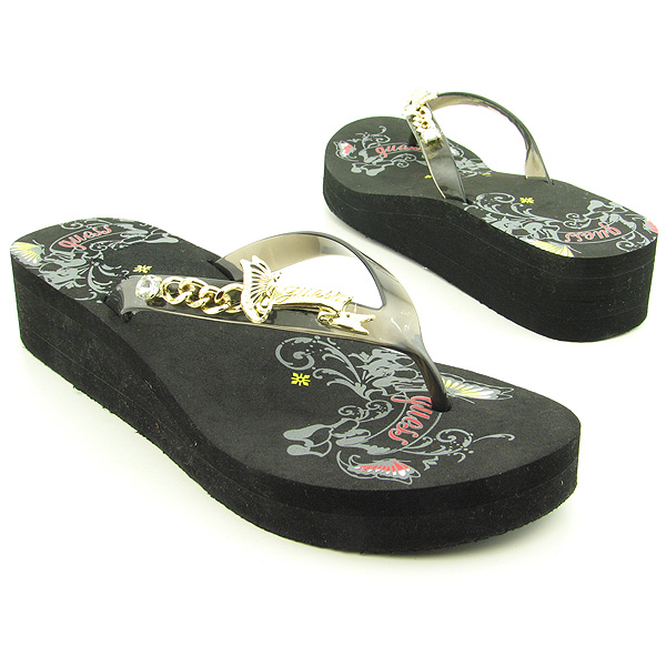 GUESS Energize Flip Flops Black