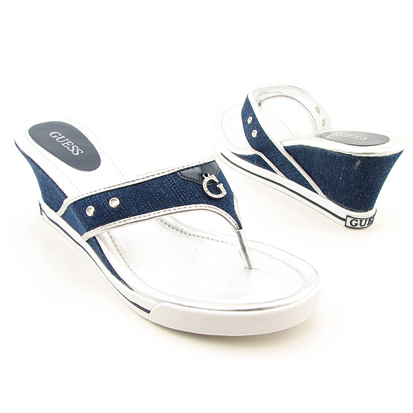 GUESS Rufous Platform Wedges Blue