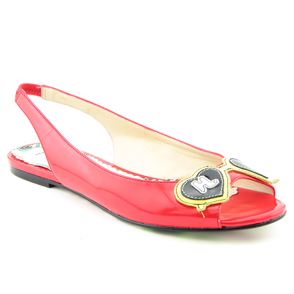 HARAJUKU LOVERS Laurie Flats Slingback Shoes Red