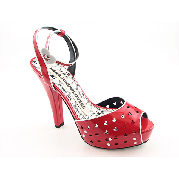 HARAJUKU LOVERS Belen Platform Wedges Red