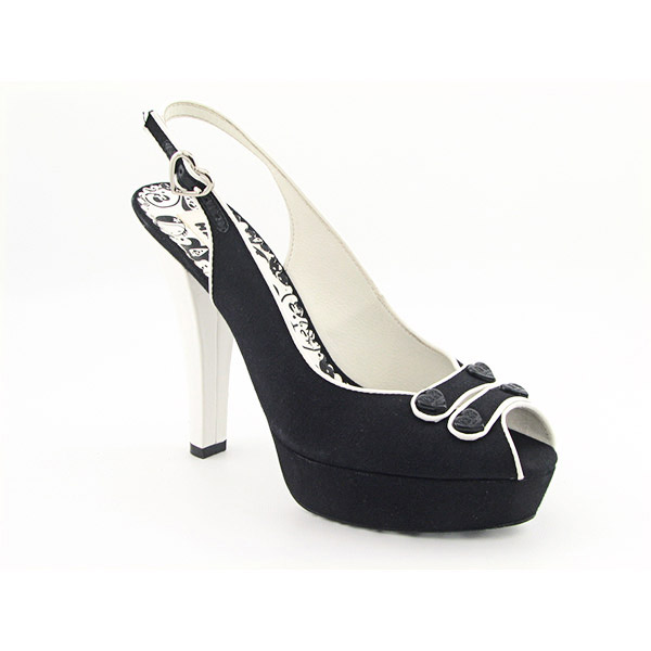 HARAJUKU LOVERS Laila Platform Slingback Shoes Black