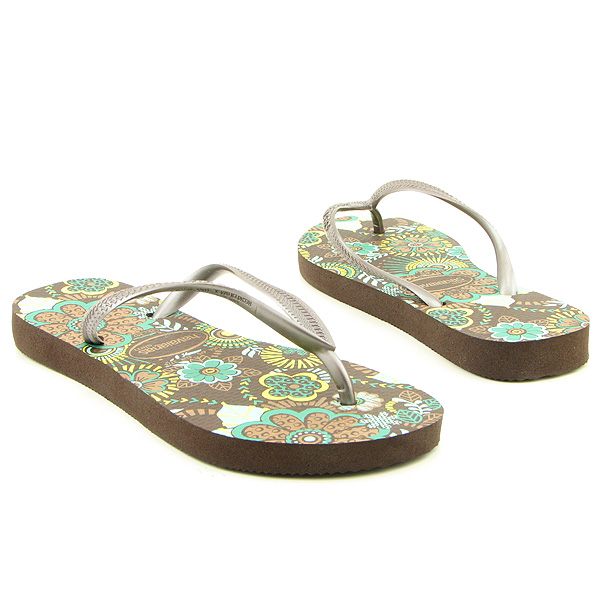 HAVAIANAS Slim Ethnic Thong Sandals Brown