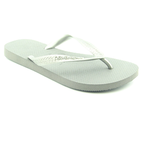 HAVAIANAS Top Metallic Flip Flops Silver