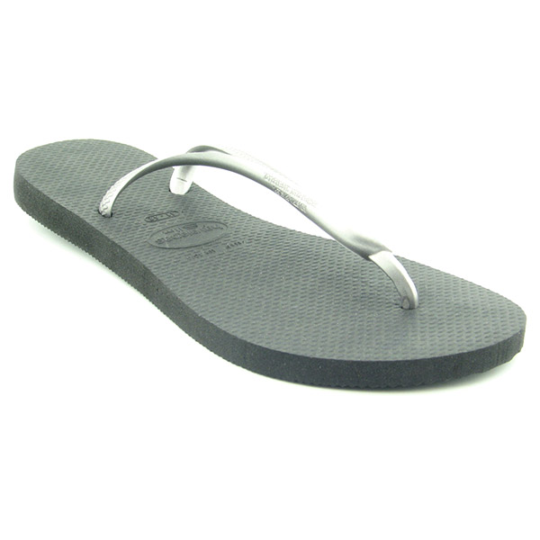 HAVAIANAS Slim Logo Pop Up Thong Sandals Silver