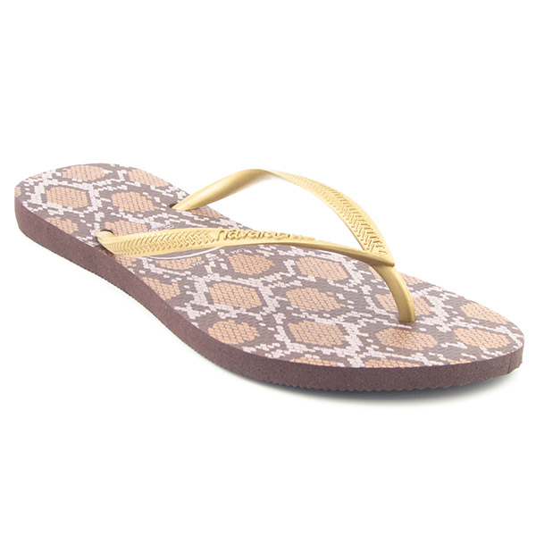 HAVAIANAS Slim Naja Flip Flops Gold