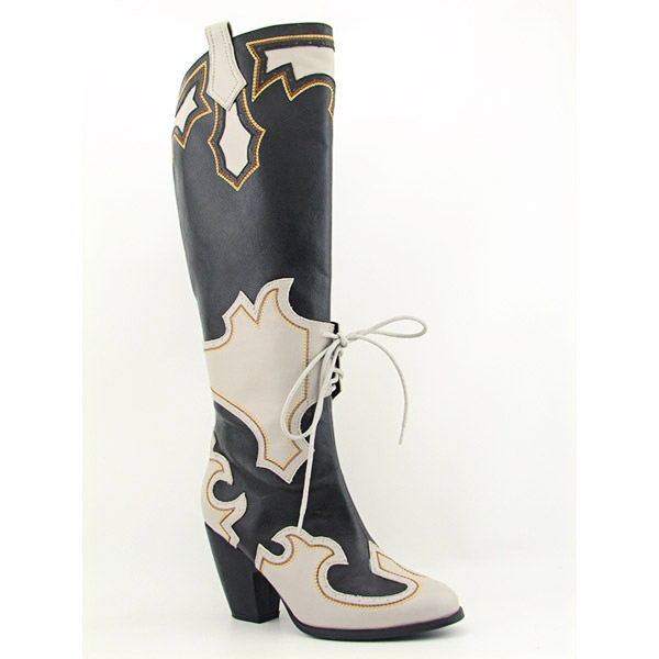 Hot In Hollywood Sassi Boots Knee Shoes Black Womens