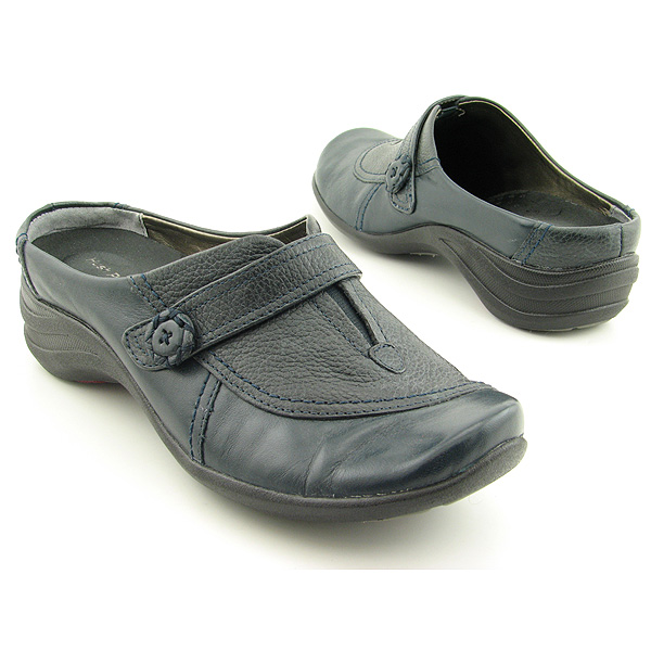 Hush Puppies Stanza Slip Ons Mules Shoes Blue Womens