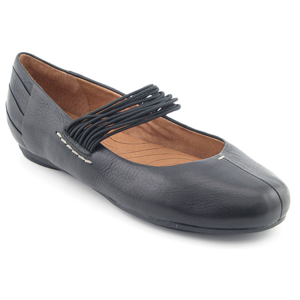 INDIGO BY CLARKS Plush.Madras Flats Shoes Black Womens