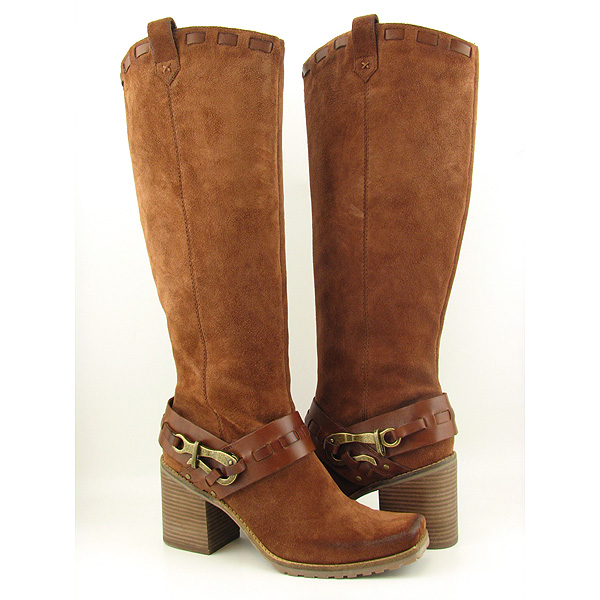 Jessica Simpson Lanasi Boots Knee Shoes Brown Womens