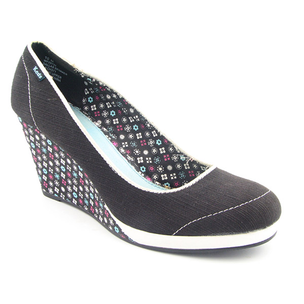 KEDS Dallas Skimmer Wedges Black