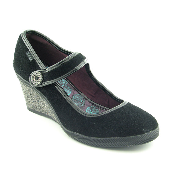 KEDS Midnight Platform Wedges Black