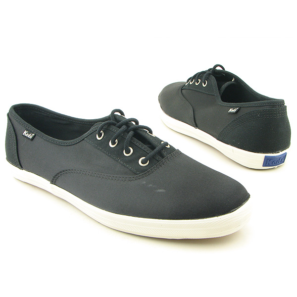 KEDS CH Satin Lace Up Shoes Black
