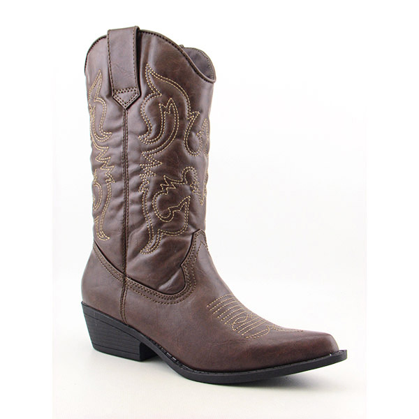 Madden Girl Sanguine Boots Cowboy Shoes Brown Womens