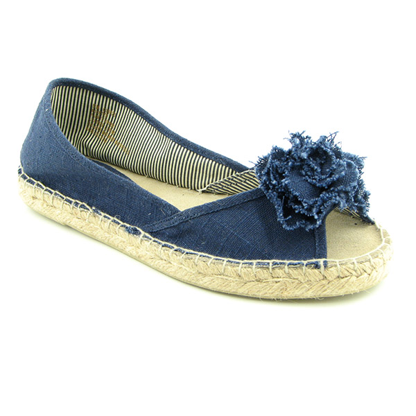 MIA Rosette Flats Espadrilles Shoes Blue