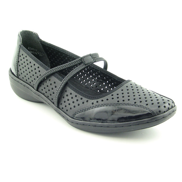 Rieker Dora Loafers Shoes Black Womens
