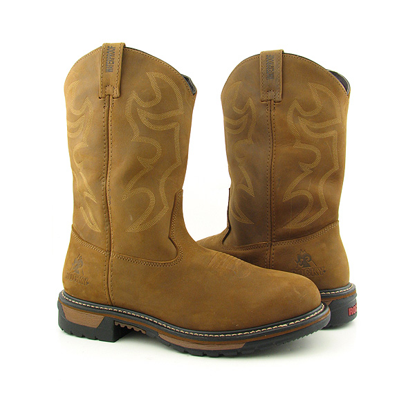 ROCKY 2733 Branson Roper Boots Work Shoes Brown Mens