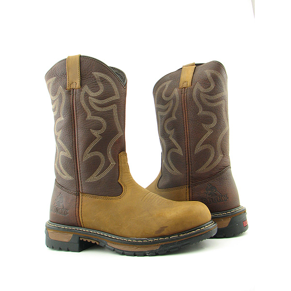 ROCKY 6732 Branson Roper ST Boots Work Shoes Brown Mens