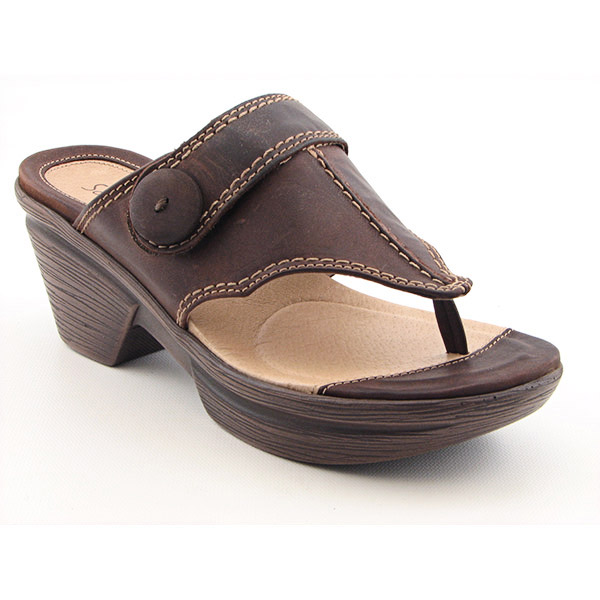 SANITA Nikka Sandal Wedges Shoes Brown Womens Sandal