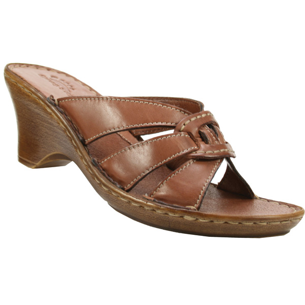 Womens Brown Sandals Slides SPRING STEP Kaylee