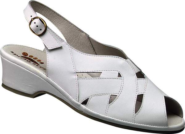 Womens White Sandals Slides SPRING STEP Marina