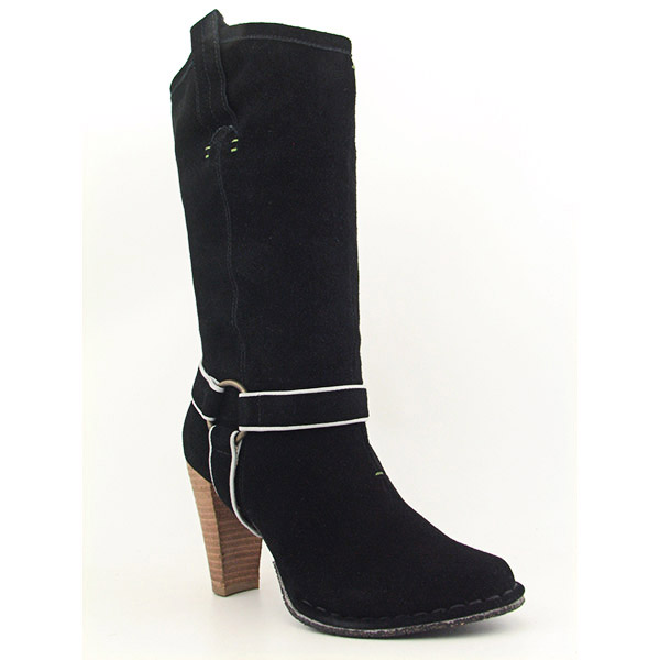 Terra Plana Tamal Boots Cowboy Shoes Black Womens