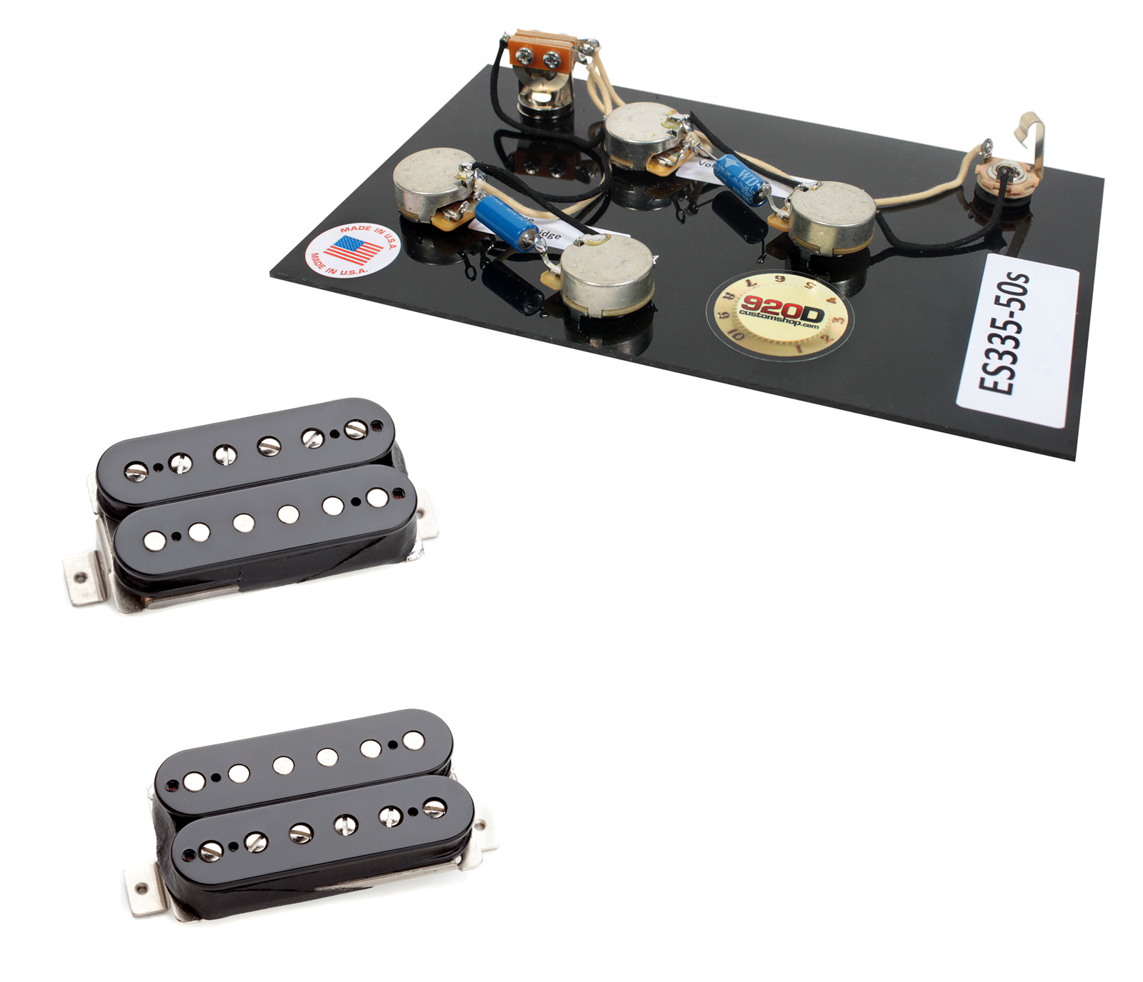 Duncan SH-1 Vintage Blues Pickup Set, Black + ES-335 50s ... duncan wiring gibson 