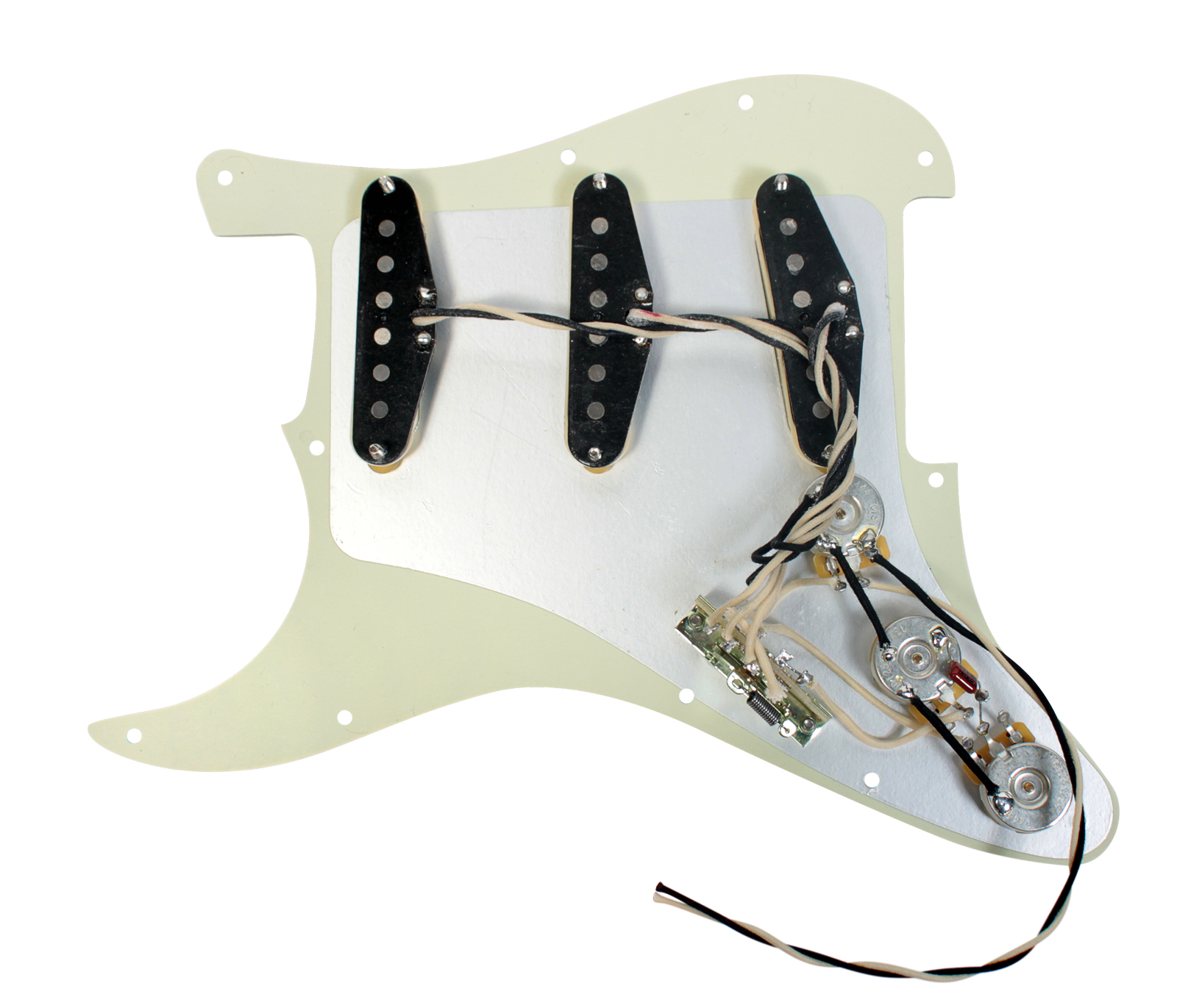 Fender Original 57/62 Loaded Strat Pickguard Parchment Aged Cream on