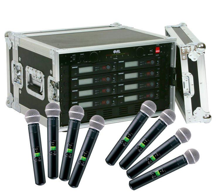 Shure SLX24 SM58 8 Pack Wireless Handheld Microphone System