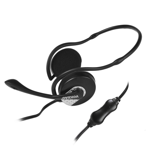 Voiceao Behind the Head Stereo Headphone Headset with Boom Mic 811MU