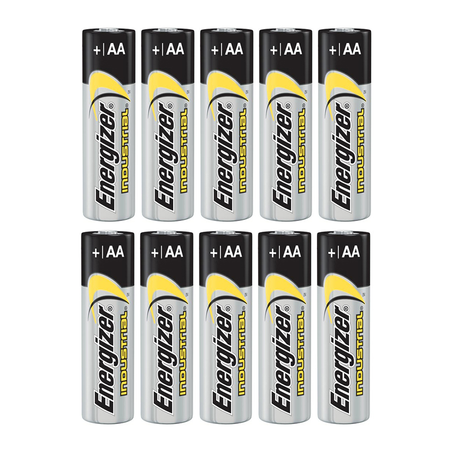10 Count Energizer Industrial AA EN91 Alkaline 1.5v Batteries LR06