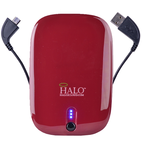 Halo Rechargeable 6000mAh Charger Power Bank w/ USB Micro/Lightning/30