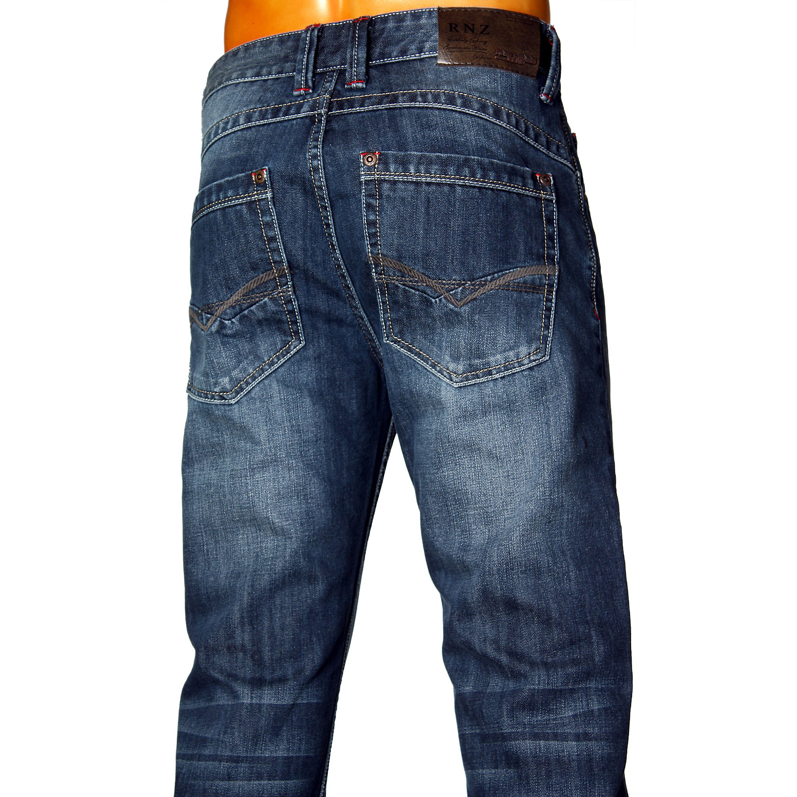 RNZ Premium Designer Fashion Mens Distressed Jeans Multiple Styles eBay
