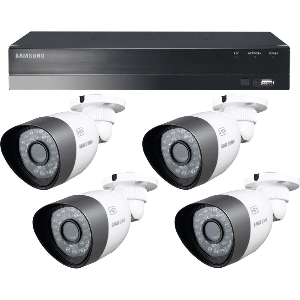 Samsung 1TB DVR Video Security System 720p 4 Channel & 4 NightVision